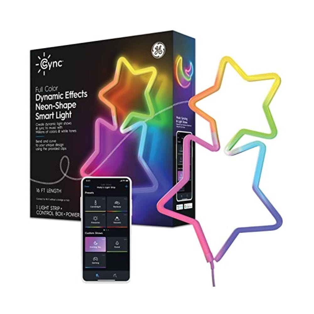 مصباح ذكي GE CYNC Dynamic Effects Smart LED Neon Shape Light, Full