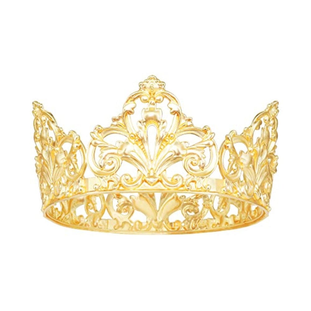 تاج الملك Gold King Crown for Men Boys Prince Birthday Crowns, 4th