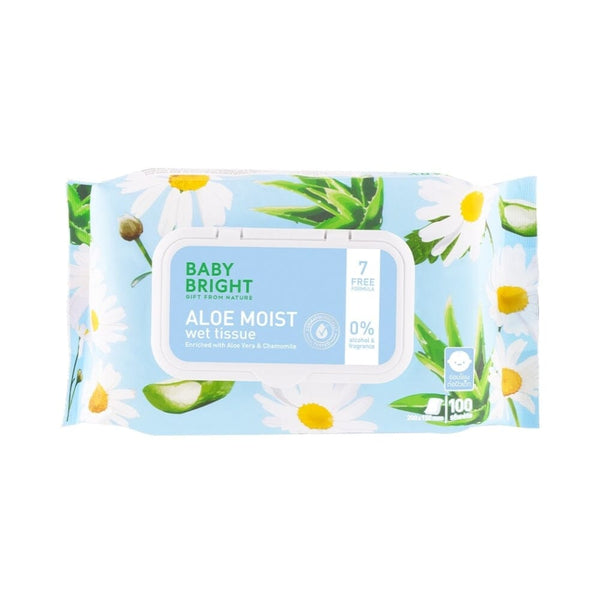 Baby Bright Aloe Moist Wet Tissue 100 Sheets