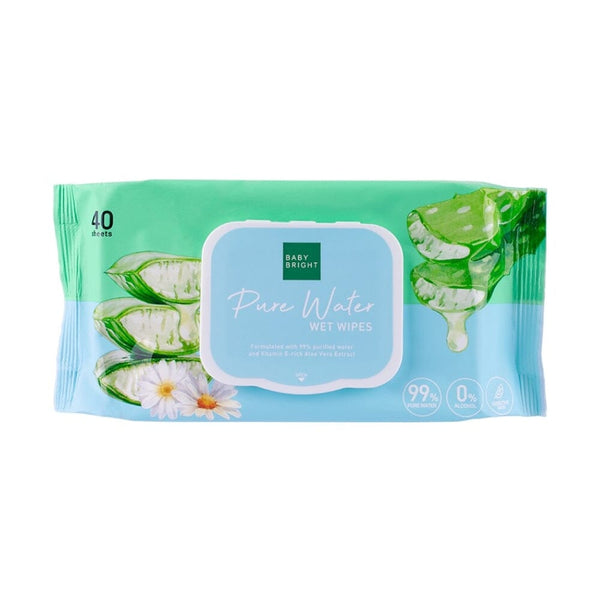 Baby Bright Pure Wet Wet Wipes 40 Sheets