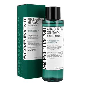 تونر المعجزة الكوري سوم باي مي للبشرة الدهنية والمعرضة لحب الشباب | Some By Mi AHA BHA PHA 30 Days Miracle Toner