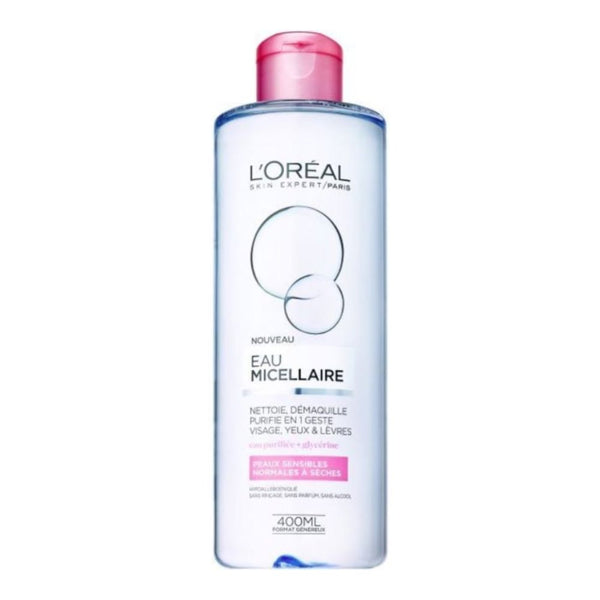 ماء ميسيلار ومزيل مكياج 3 في 1 من لوريال باريس | L’Oréal Paris Micellar Water Cleanser & Makeup Remover