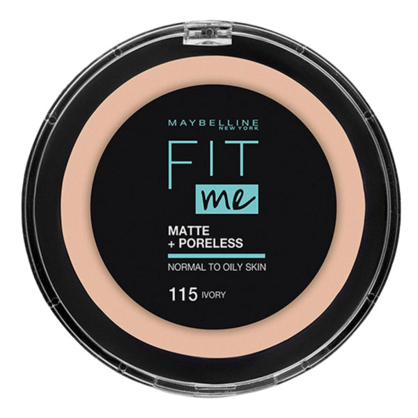باودر فيت مي مات + بورليس - أيفوري 115 من ميبلين | Maybelline FIT Me Matte + Poreless Powder 115 Ivory