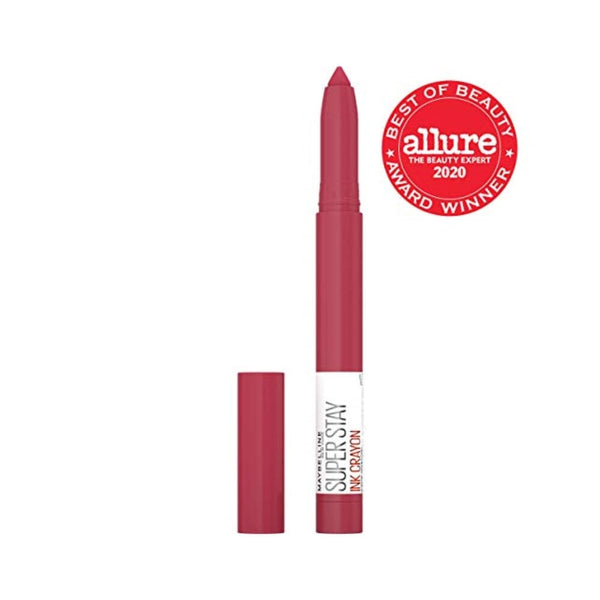 ماكياج أحمر الشفاه مايبيلين نيويورك مايبيلين سوبر ستاي إنك كرايون ماتي لونغوير Maybelline New York Maybelline Super Stay Ink Crayon Matte Longwear Lipstick Makeup, Pave The Road, 0.04 Ounce ., 130 Pave The Road, 0.04 ounces (Pack of 2)