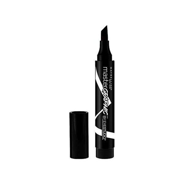 محدد عيون سائل ميبيلين نيويورك آي ستوديو ماستر جرافيك Maybelline New York Eye Studio Master Graphic Liquid Eyeliner, Striking Black, 0.084 Fluid Ounce