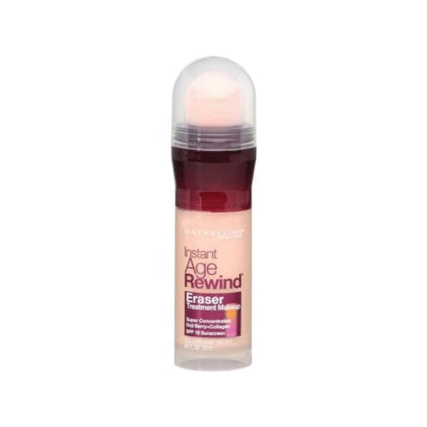 مكياج معالجة فورية لممحاة الشيخوخة من ميبيلين نيويورك Maybelline New York Instant Age Rewind Eraser Treatment Makeup, Creamy Ivory 120, 0.68 Fluid Ounce