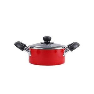قدر غير لاصق بمقبضين مع غطاء زجاج بيرل Pearl Non-Stick Double Handle Mini Pot With Glass Lid