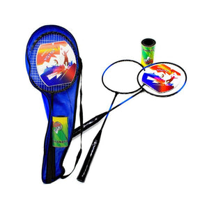 مضرب ريشة مع علبة ريش