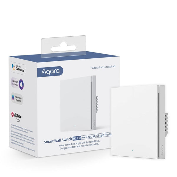 سويج جداري ذكي اكارا  Aqara Wall Switch H1  (No Neutral. Single rocker)