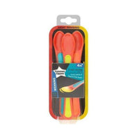 ملعقة سليكون متحسسه الحراره 3 حبات  Tommee Tippee Heat Sensing Spoons 4m+