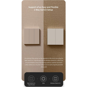 سويج جداري ذكي اكارا Aqara Wall Switch H1 (No Neutral. Triple rocker)