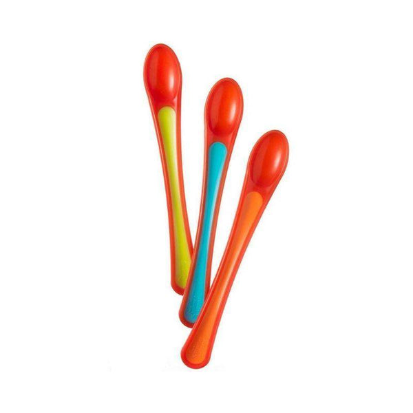 ملعقة سليكون متحسسه الحراره 3 حبات  Tommee Tippee Heat Sensing Spoons 4m+
