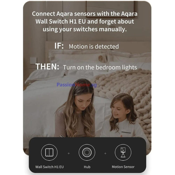 سويج جداري ذكي ماركة اكارا Aqara Wall Switch H1  (No Neutral. double rocker)