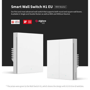 سويج جداري ذكي اكارا Aqara Smart Wall Switch (With Neutral, Double Rocker)