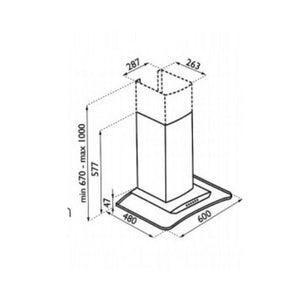 Ardesia Wall Mount Aspirator Hood-MG60glass