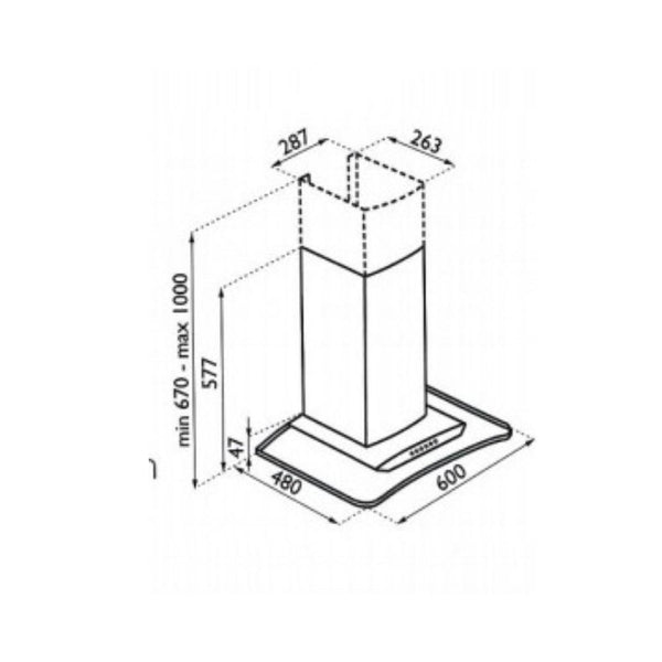 Ardesia Wall Mount Aspirator Hood-MG60glass