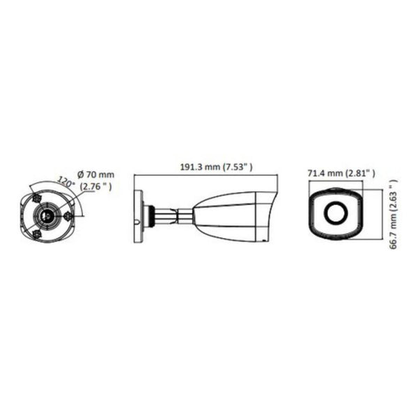كامرة مراقبة هيجفيشن HiLook by Hikvision IPC-B120H 2MP IR Network Bullet Camera