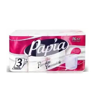 Papia Toilet Paper 16 Rolls 3 ply بابيا مناديل 12 روله 3 طبقة - Orisdi