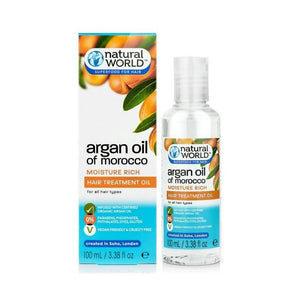 زيت الأرغان المغربي لترطيب الشعر ناتشورال وورلد NATURAL WORLD ARGAN OIL OF MOROCCO Moisture Rich
