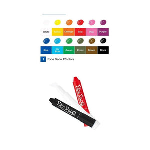 الوان رسم على الوجه و الجسم 12 لون Face and Body Paint Color 12 Set
