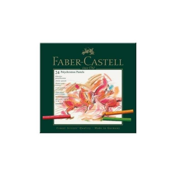 ألوان الباستيل طباشير من بوليكروموس للفنانين صندوق 24 فايبر كاسيل FABER CASTELL Polychromos Artists Pastel Crayons Box 24