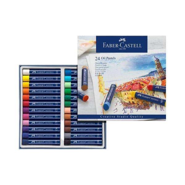 علبة ألوان زيتية باستيل 24 قطعة فابر كاستل FABER CASTELL Oil Pastel Crayons Box of 24