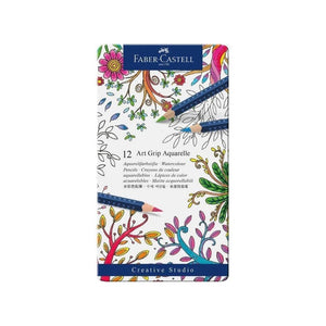 الوان خشبية مائية كرب في علبة حديد 12 لون