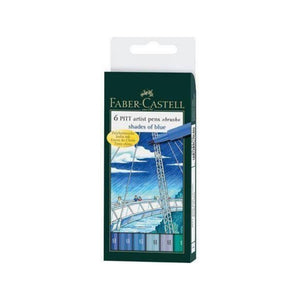 سيت الوان بتدرج اللون الازرق فايبر كاستل FABER CASTEL Lit Blue Gradient Colors