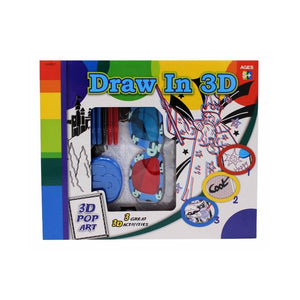 لوحة رسم مع الوان مع نظارة 3D