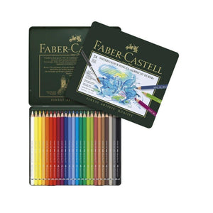 أقلام ألوان مائية من ألبريشت دورر للفنانين  علبة 24 فابير كاستل FABER CASTELL Albrecht Dürer Artists Watercolor Pencils - Tin of 24