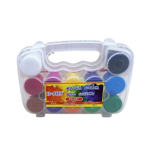 سيت الوان مائية 12 علبة بلاستكية Set water color 12 plastic boxes