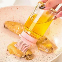 (علبة مزيتة صغيرة مع فرشاة سيلكونية ( 150 مل Small Oil Can with Silicone Brush (150 ml .)