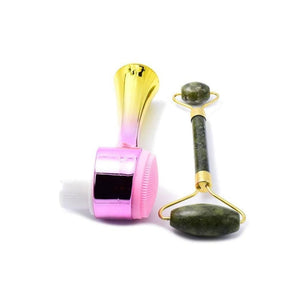 With a roll (skin cleaning brush)