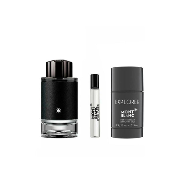 سيت عطر مونت بلانك اكسبلور Mont Blanc Explorer for Men Eau de Parfum 3 Piece Perfume Gift Set