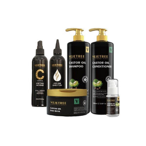 المجموعة الكاملة للعناية بالشعر بزيت الخروع فيجيتري VEJETREE