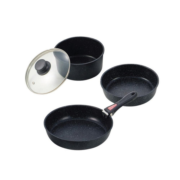 Unstalled ingredients of Sinarw Strong Marble 4-Layer Non-Stick Cookware Set