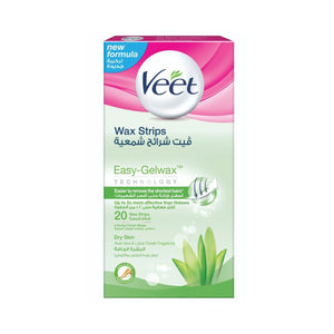 فيت شرائح شمعية لإزالة الشعر للبشرة Veet Wax Strips Hair Removal