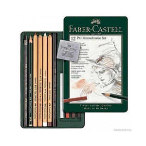 سيت الوان فحم بيت احادي اللون فايبر كاستل FABER CASTELL Monochrome Home Charcoal Color Set
