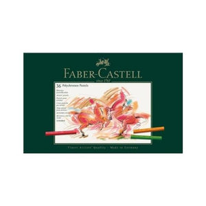 ألوان الباستيل طباشير من بوليكروموس للفنانين علبة 36 فايبر كاسيل FABER CASTELL Polychromos Artists Pastel Crayons Tin of 36