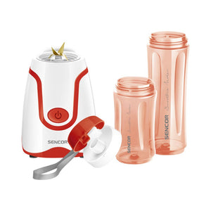 خلاط احمر سعة 0.6 لتر 500 واط مع قدح 300 مل سنكور Red blender, 0.6L 500W with 300ml beaker Sencor SBL 2214RD