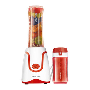 خلاط احمر سعة 0.6 لتر 500 واط مع قدح 300 مل سنكور Red blender, 0.6L 500W with 300ml beaker Sencor SBL 2214RD