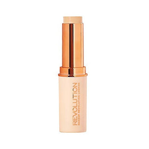 مكياج ريفوليوشن فاست بي فاونديشن كونتور وهايلايت بشرة خالية من العيوب Makeup Revolution Fast Base Stick Foundation, Contour & Highlight, Flawless Skin & Matte Finish, F2 for Fair Skin Tones with Yellow Undertone, Vegan & Cruelty-Free, 0.21 Oz