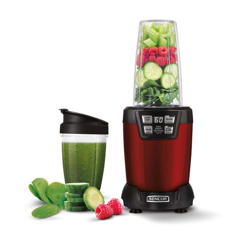 خلاط نيترو أحمر 1200 واط سنكور Sencor 1200W Red Nutri Blender SNB 6601RD