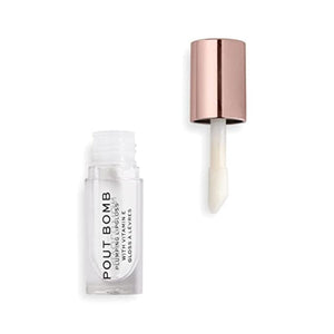 ملمع شفاه بلومبينج من ميك اب ريفوليوشن بوت بومب لزيادة حجم الشفاه Makeup Revolution Pout Bomb Plumping Gloss, Lip Plumper Gloss To Increase Lip Volume, Contains Vitamin E, Glaze, 4.6ml