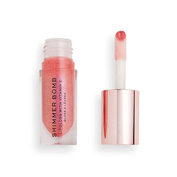 ملمع شفاه ريفوليوشن شيمر بومب مملوء بفيتامين E بلمسة نهائية لامعة يأتي في 6 ألوان Revolution Shimmer Bomb Lip Gloss, Lip Tint Infused With Vitamin E, Shimmery Finish, Comes In 6 Colors, Daydream