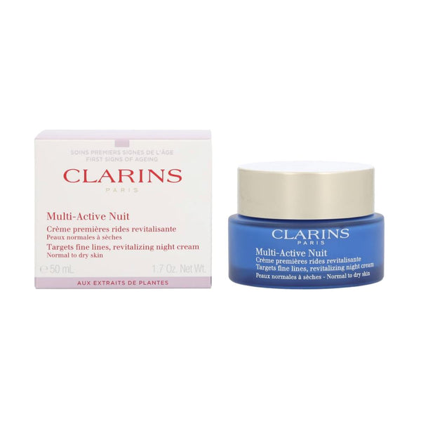 كلارنس كريم ليلي لمعالجة علامات التقدم بالسن clarins multi active nuit