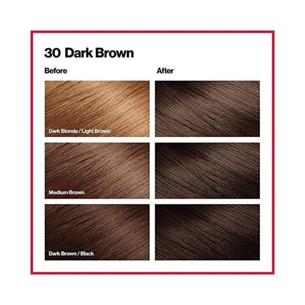 صبغ شعر ريفلون Revlon ColorSilk Hair Color, 30 Dark Brown 1 ea