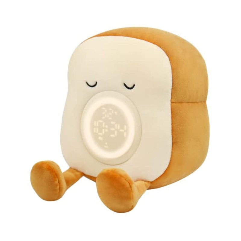  منبهات لطيفة محشوة QANYI Kids Night Light Plushies, Funny Food Toast Bread Plush Cute Stuffed Alarm Clocks for Bedrooms, Cool Bedside Lamp Gifts for Women Kids 6 7 8 9 10 11 Year Old Girls