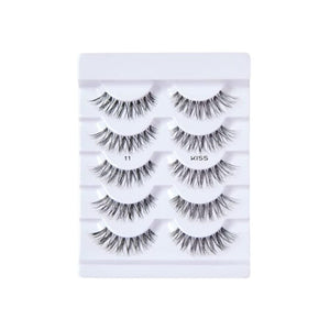 رموش متعددة رقم 11 KISS So Wispy False Eyelashes Multipack #11, Full Bouncy Volume & Curl, Signature Wispy Effect, Quality Synthetic, Crisscross Pattern, Cruelty Free, Reusable and contact lens friendly, 5 Pairs