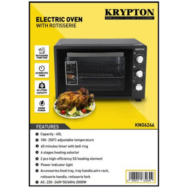 فرن كهربائي كريبتون Krypton Electric Kitchen Oven KNO6246